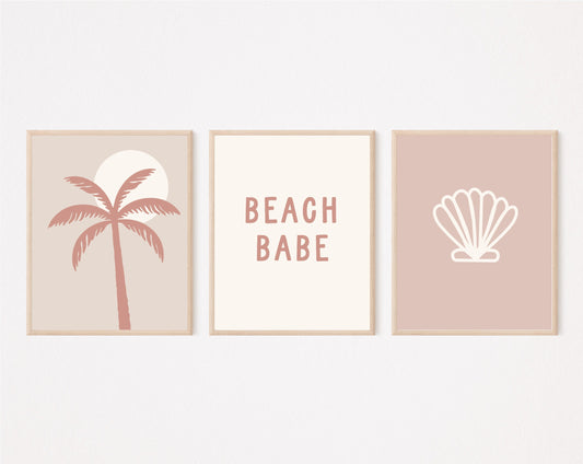 Beach Babe Wall Print Set of 3